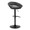 Posh table in Black Metal, Black PU, back and side view, featuring swivel and adjustable height