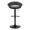 Posh table in Black Metal, Black PU, back view, featuring swivel and adjustable height