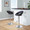 Posh Contemporary Adjustable Barstool with Swivel in Chrome Metal and Black Faux Leather with Rounded T Footrest- Set of 2 — lifestyle photo 1