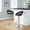 Posh Contemporary Adjustable Barstool with Swivel in Chrome Metal and Black Faux Leather with Rounded T Footrest- Set of 2 — lifestyle photo 2