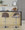 Renee Contemporary Adjustable Barstool with Swivel in Chrome Metal and Brown Fabric with Round T Footrest- Set of 2 — lifestyle photo 1