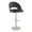 Renee table in Pearl Grey Metal, Black PU, product view, featuring swivel and adjustable height