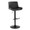 Santi table in Black Metal, Grey PU, product view, featuring swivel and adjustable height