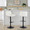 Santi table in Black Metal, White PU, featuring swivel and adjustable height