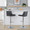Santi Upholstered Contemporary Adjustable Barstool with Swivel in Chrome Metal and Grey Faux Leather with Rounded T Footrest- Set of 2 — lifestyle photo 2