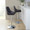 Marcel table in Chrome Metal, Black PU, featuring swivel and adjustable height