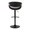 Curvo table in Black Metal, Walnut Wood, Black PU, back view, featuring swivel and adjustable height