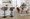Curvo table in Black Metal, Walnut Wood, Espresso PU, featuring swivel