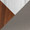 Curvo table in Chrome Metal, Walnut Wood, Grey PU, upholstery or finish swatch