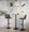 Toriano Contemporary Adjustable Bar Stool with Swivel in Black Metal and Grey Faux Leather with Rounded T Footrest- Set of 2 — lifestyle photo 2