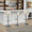 Tintori bar stool in Chrome Metal, Cream PU, featuring swivel and upholstered seat