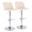 Tintori bar stool in Chrome Metal, Cream PU, coordinated set view, featuring swivel and upholstered seat