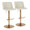 Tintori table in Cream Fabric, Gold Metal, coordinated set view, featuring swivel and adjustable height