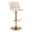 Tintori table in Cream Noise Fabric, Gold Metal, product view, featuring swivel and adjustable height