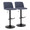 Tintori table in Blue Fabric, Black Metal, coordinated set view, featuring swivel and adjustable height