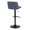 Tintori table in Blue Fabric, Black Metal, back and side view, featuring swivel and adjustable height