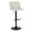 Tintori table in Cream Fabric, Black Metal, product view, featuring swivel and adjustable height