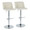 Tintori table in Cream Fabric, Chrome Metal, coordinated set view, featuring swivel and adjustable height