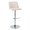 Tintori table in Cream Noise Fabric, Chrome Metal, product view, featuring swivel and adjustable height