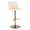Tintori table in Cream PU, Gold Metal, product view, featuring swivel and adjustable height