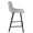 Outlaw Industrial Counter Stool in Black with Grey Pu- Set of 2 — side view