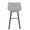 Outlaw Industrial Counter Stool in Black with Grey Pu- Set of 2 — back view