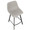 Outlaw Industrial Counter Stool in Black with Grey Pu- Set of 2 — lifestyle photo 2