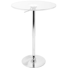 Clear Adjustable Contemporary Bar / Pub Table — product view
