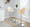 Adjustable Bar Table table in Chrome, White Wood, featuring adjustable height
