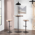 Dakota table in Antique Metal, Brown Bamboo