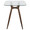 Clara Mid-Century Modern Counter Table in Walnut Metal and Clear Glass — side view