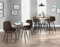 Gia table in Black Metal, Brown Bamboo
