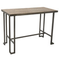 Roman Industrial Counter Table in Antique and Brown — product view