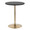 Pebble table in Gold Metal, Black Mdf, close-up detail, featuring wood design