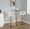 Pebble table in Gold Metal, Black Mdf, featuring wood design