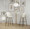 Pebble table in Gold Metal, White Mdf, featuring wood design