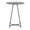 Cece table in Black Metal, Black Mdf, side view, featuring wood design