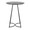 Cece table in Black Metal, Black Mdf, back view, featuring wood design