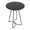 Cece table in Black Metal, Black Mdf, top view, featuring wood design