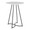 Cece table in Black Metal, White Mdf, product view, featuring wood design