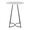 Cece table in Black Metal, White Mdf, back view, featuring wood design