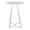 Cece table in Chrome Metal, White Mdf, back view, featuring wood design