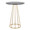 Canary Contemporary/Glam Counter Table in Gold Metal and Black Wood — side view