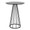 Canary table in Black Metal, Black Mdf, product view, featuring wood design