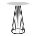 Canary Contemporary Counter Table in Black Metal and White Wood — product view