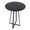Cosmo table in Black Metal, Black Mdf, top view, featuring wood design
