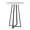 Cosmo table in Black Metal, White Mdf, product view, featuring wood design