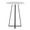 Cosmo table in Black Metal, White Mdf, side view, featuring wood design
