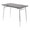 Marcel Contemporary Counter Table in Chrome Metal and Black Wood — rear three-quarter view