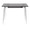 Marcel Contemporary Counter Table in Chrome Metal and Black Wood — back view